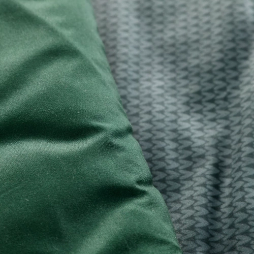 Коледно спално бельо от микрофибър Jaremy Еврозавеси зелено – декорирано с щампа в скандинавски стил