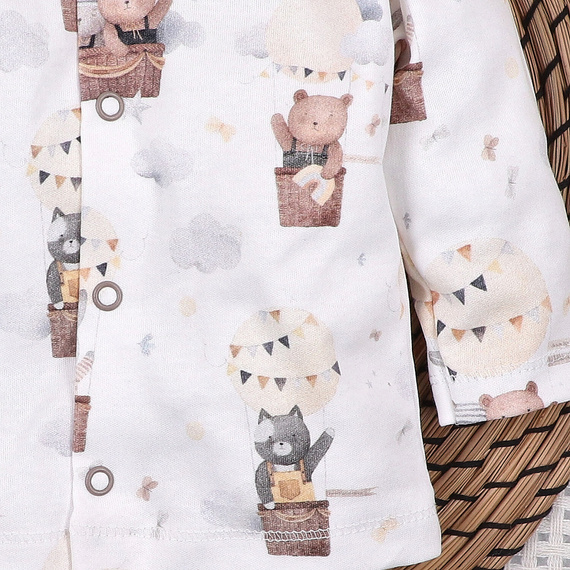 Nini Бебешка Жилетка Balloon Friends 100% Органичен Памук – Полско Производство