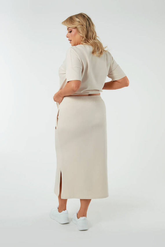 Дамска макси пола Stella Италианска мода - бежова 