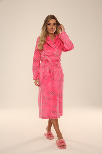 548 Melanie Дълъг дамски халат Forex - малина