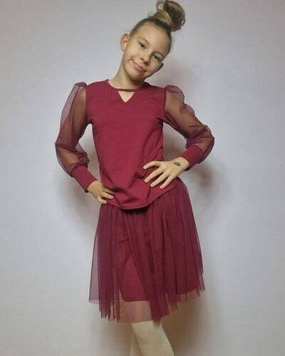 Пола от тюл Sonia Burgundy Bambarillo