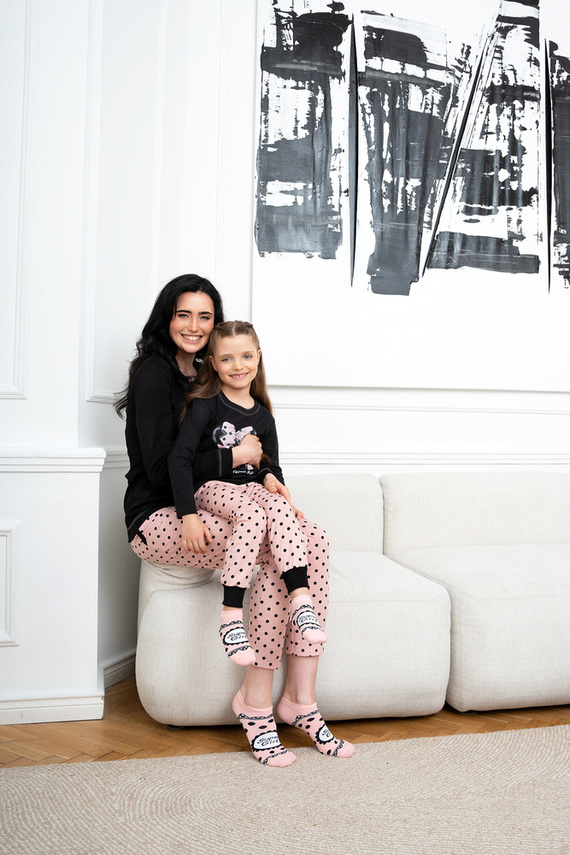 Bonilla Пижама за момичета Италианска мода - черна/принт 