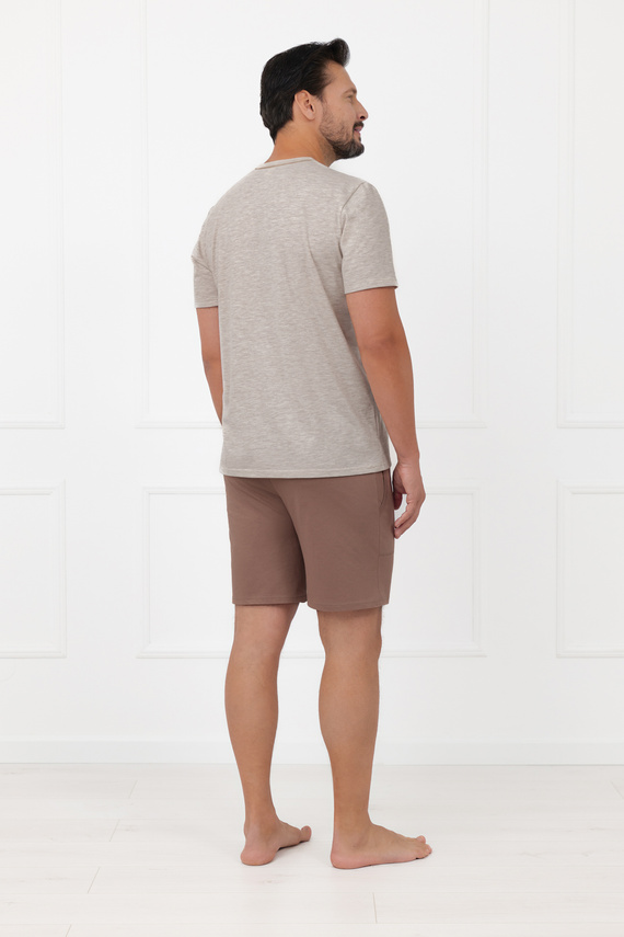 Мъжка пижама Shiba Italian Fashion 100% памук шорти къс ръкав