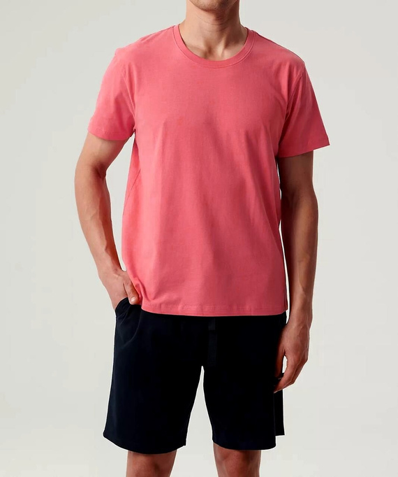 NMP-379 Мъжка пижама с къс ръкав, Атлантик-корал тъмносиня