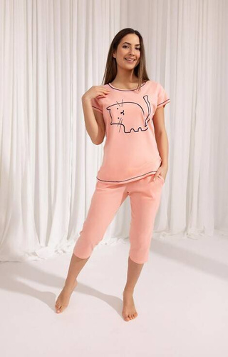 686 Дамска пижама Regina - кайсия