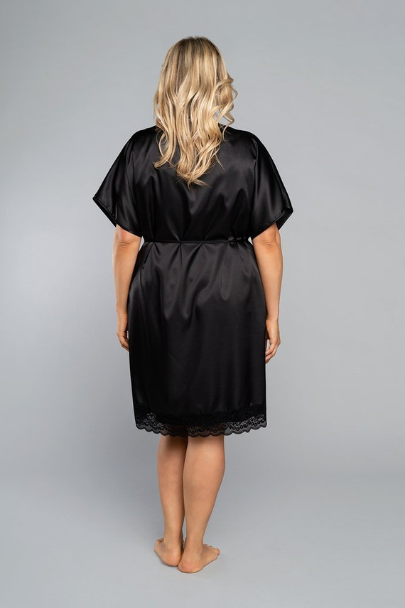 Touch Халат за баня с къс ръкав Италианска мода - черен