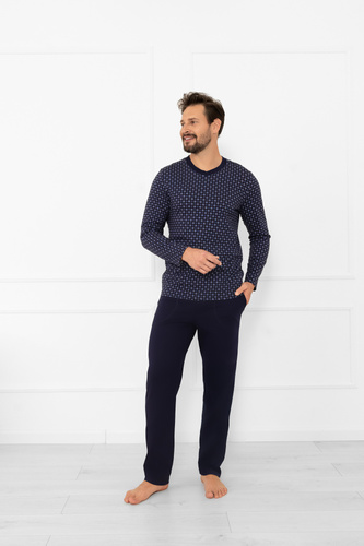 Gerard Italian Fashion мъжка пижама - памучна, с дълъг ръкав и панталон