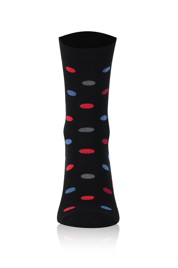 M21 Мъжки дълги чорапи Италианска мода - черно/бордо/графит