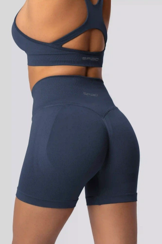 Spaio PUSH-UP PRO моделиращи безшевни шорти фитнес висок колан navy blue