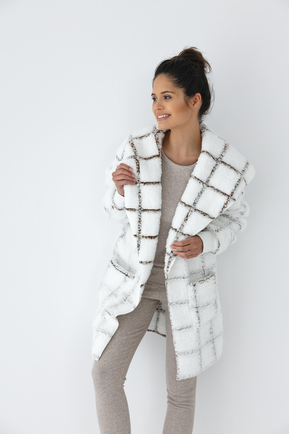 Жилетка Sensis Delphine - бяла каре