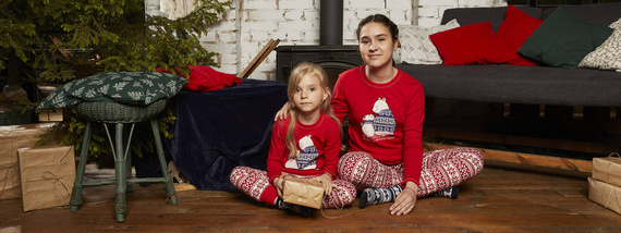 Arktyka Детска пижама Италианска мода - червена/принт