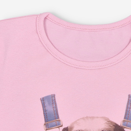 KAR-4004/ROZ Момичешка тениска с къс ръкав Lagarto Verde розово