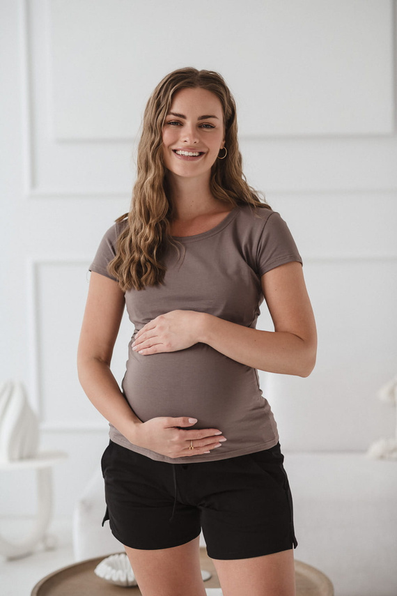 Млечна риза Блуза за бременни и кърмачки Milk&Love cappuccino