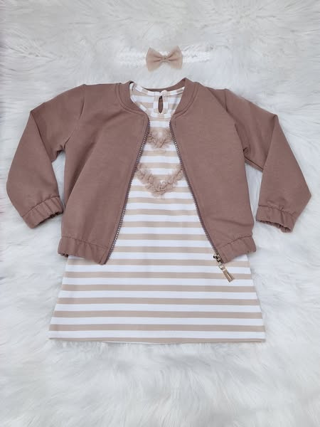 Детски суичър бомбър Gracja Bambarillo бежов