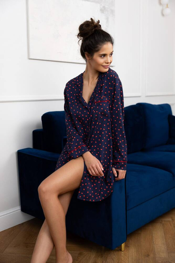 Нощница с копчета Sophia Sensis - тъмносиня