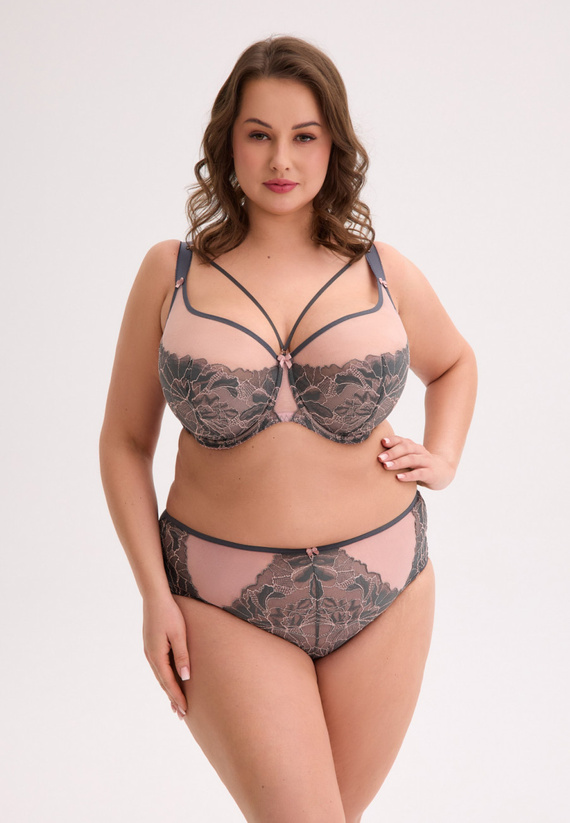 BS 1318 Сутиен Priya Gaia – полуподплатен макси, графитно розов, елегантен и удобен