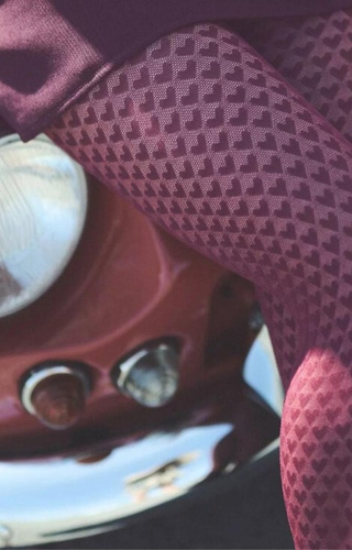 1233 Чорапогащник Cherie Gabriella 60 дение бордо – сърце, 3D