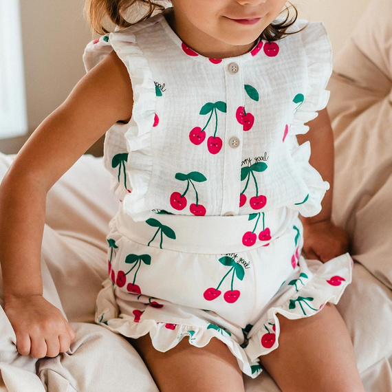 Детски шорти Cherry Eevi с волан – меки, еластични, 95% памук, 5% еластан