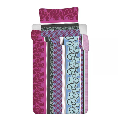 Purple Spin Cotton спално бельо от Jerry Fabrics розово