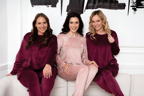 Дамски комплект Akara Italian Fashion - прахово розово 