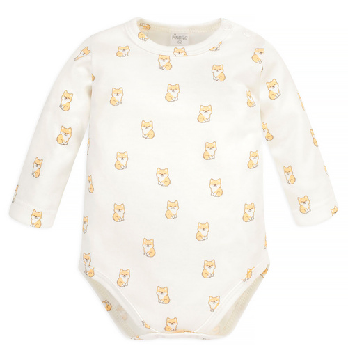 Боди с дълъг ръкав Lovely Day Pinocchio - кучета в цвят екрю