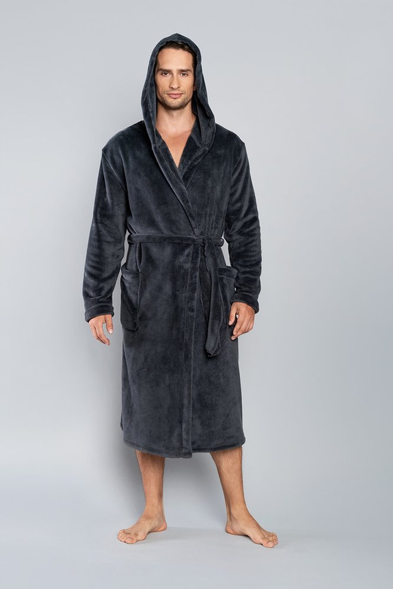Mimas Мъжки халат с качулка Италианска мода - камила 