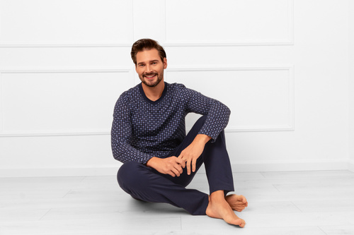 Gerard Italian Fashion мъжка пижама - памучна, с дълъг ръкав и панталон