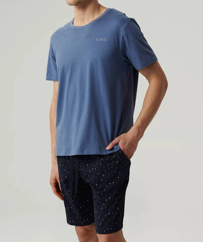 NMP-385 Мъжка пижама с къс ръкав Atlantic - тъмносиня