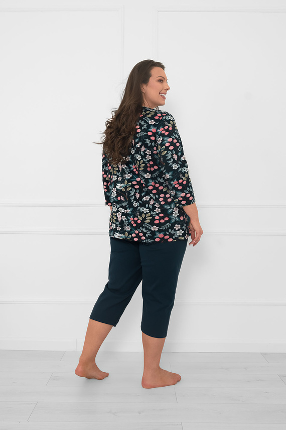 Дамска памучна пижама Lucja 3/4 ръкав и панталон Италианска мода  