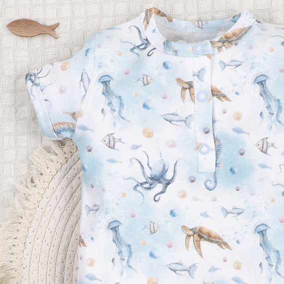 ABN-5452 Sea Of Joy Baby Rampers Nini – органичен памук, удобни закопчалки