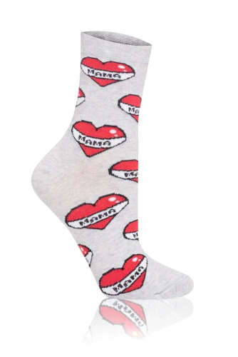 S122D Мама Дълги чорапи Италианска мода - сиво