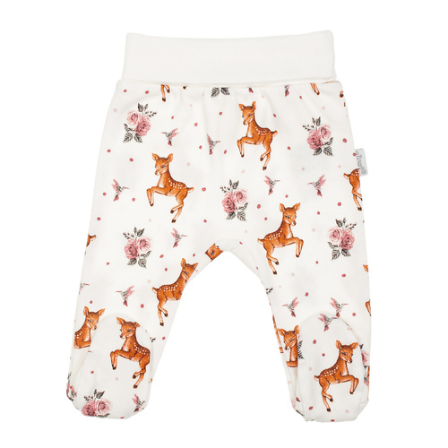 216009 Бебешки пижамен гащеризон Lala Nicol – 100% памук, щампа на елени и рози