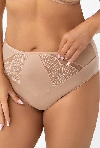 Бикини Lotta F007 Gorsenia – висока талия с микрофибър и бродерия