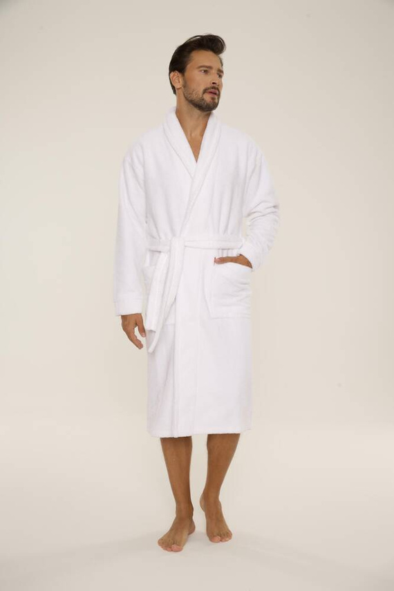 735 Manuele мъжки халат De Lafense - бял