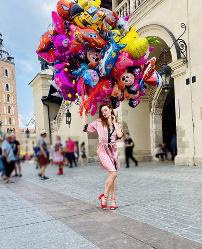 929 Kleoree Дамски халат De Lafense - розов