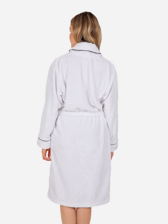 Rosa Дамски поларен халат ByShelly - бял