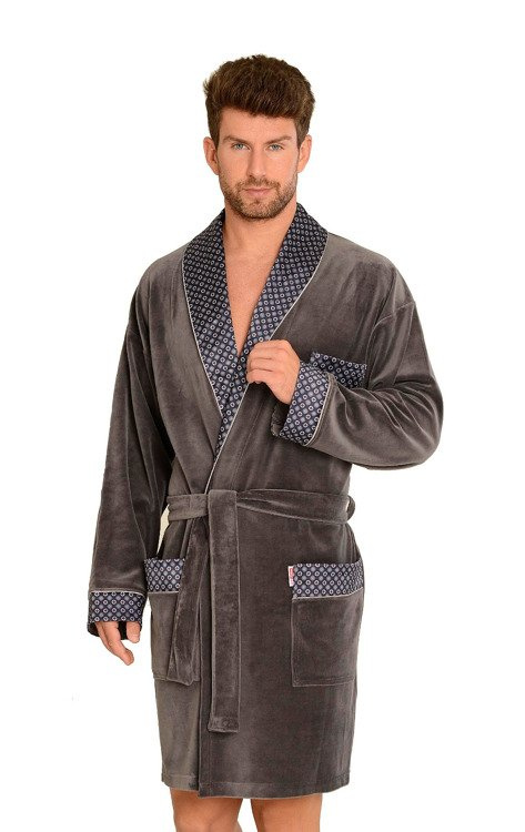 772 Мъжки форекс халат за баня Bonjour - графит