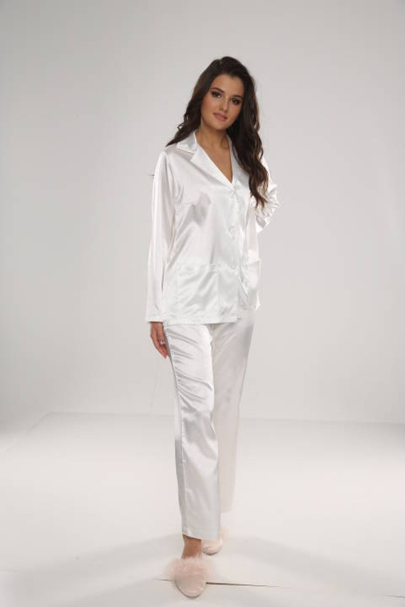 934 Дамска пижама Classic Forex - перла/перла
