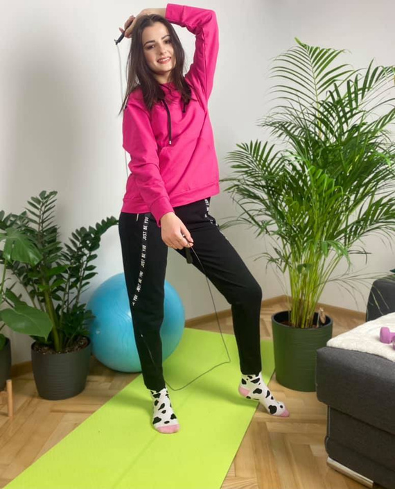 496 Дамски спортен костюм Just Forex - амарант