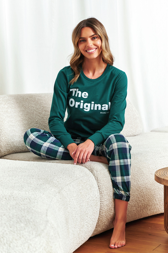 7340 Doctor Nap – Дамска пижама "The Original" | 100% памук, полско производство - смарагд