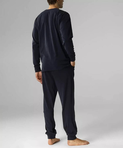 NMP-378 Мъжка пижама с дълъг ръкав, атлантическо-тъмносиня