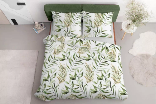 5030 A Спално бельо от микрофибър Detexpol листа пудра зелено