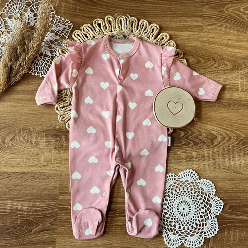 Бебешки гащеризон Mamatti PA15740 с таралежчета – памук, с крачета, копчета