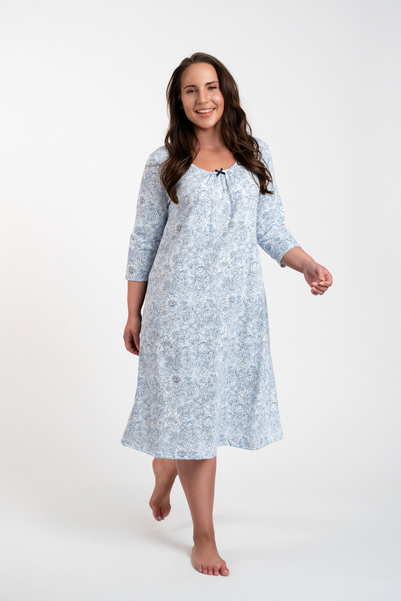 Нощница Antonia Италианска мода - син принт