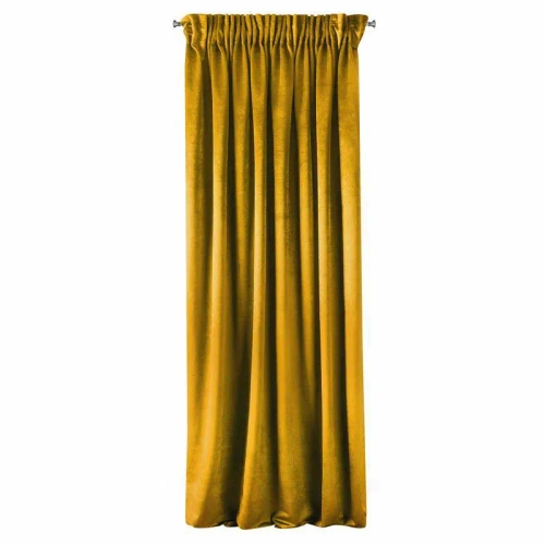 Тейлър кадифена завеса готова на лента Design91 горчица