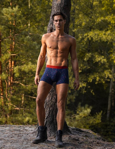 M-1053 SZG Мъжки боксерки Lama red navy blue