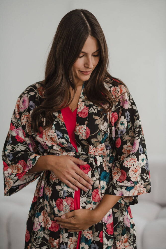 Garden Szlafrok bambusowy z lnem Milk&Love