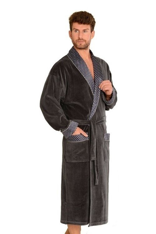 773 Мъжки форекс халат за баня Bonjour - графит