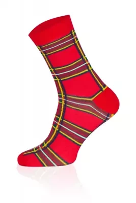 S127D Дядо Коледа Дълги чорапи Италианска мода червено