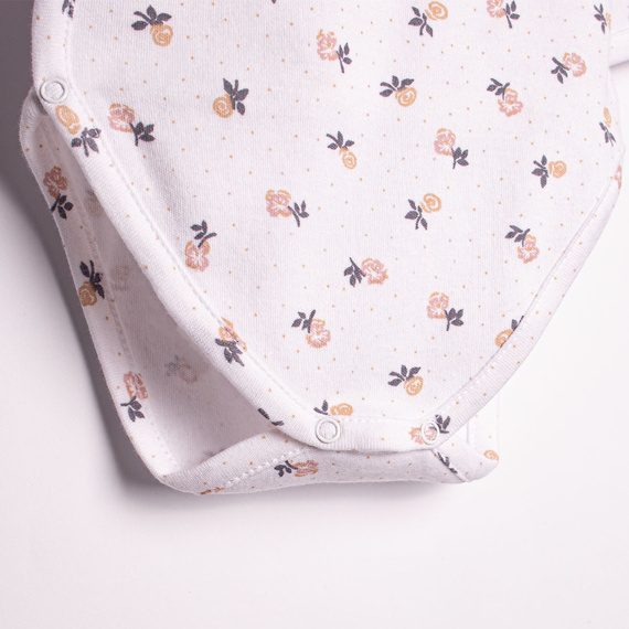 Боди за момиче с дълъг ръкав, памучно Nicol 220096 — цветен принт